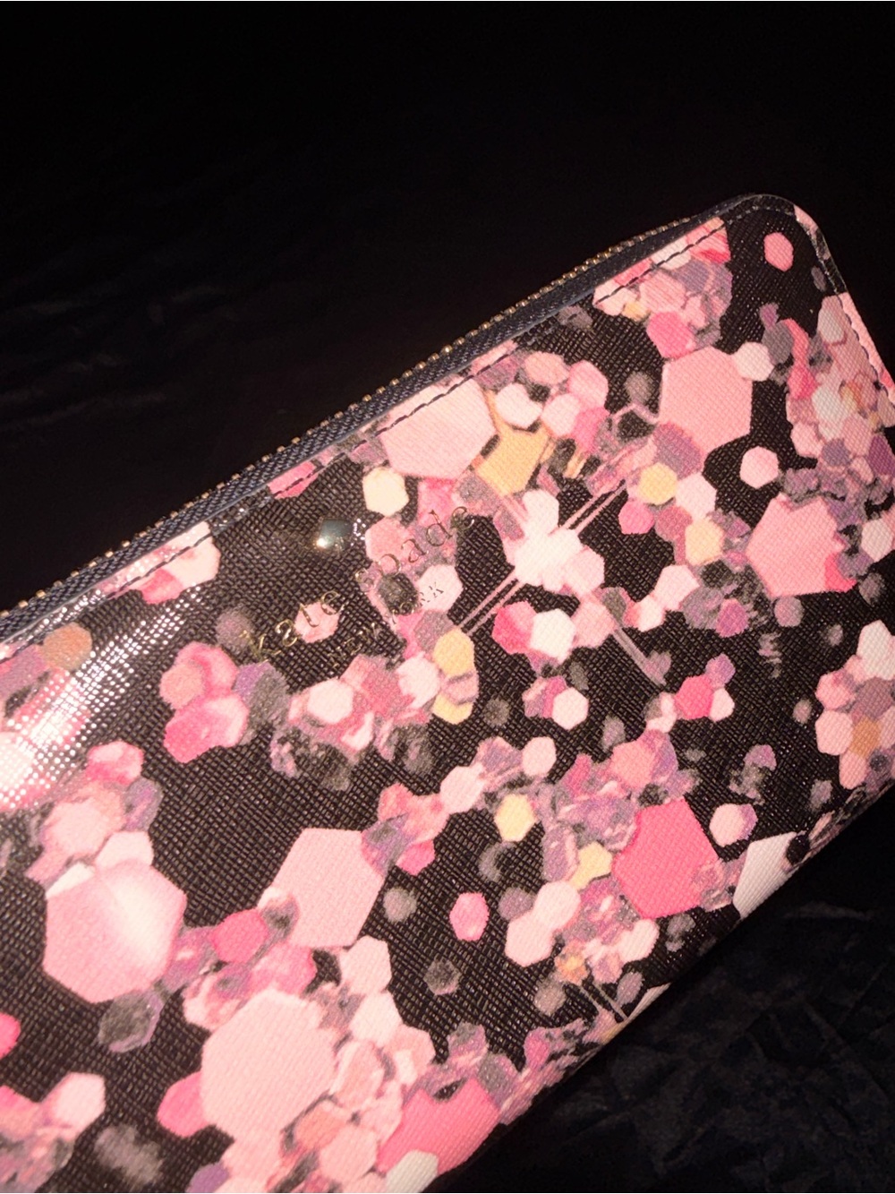 Kate Spade Pink Floral Zip-Around Wallet